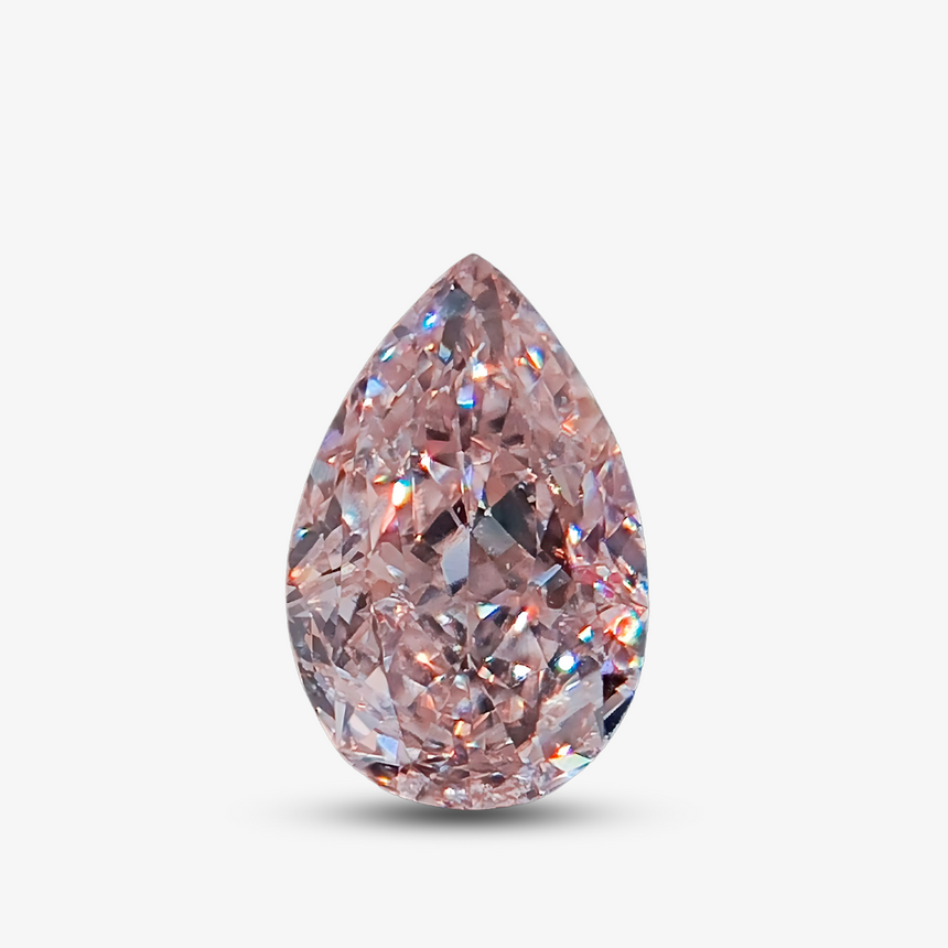 0.36-carat Pear Light Pink- Brown Natural Diamond | GIA Certified