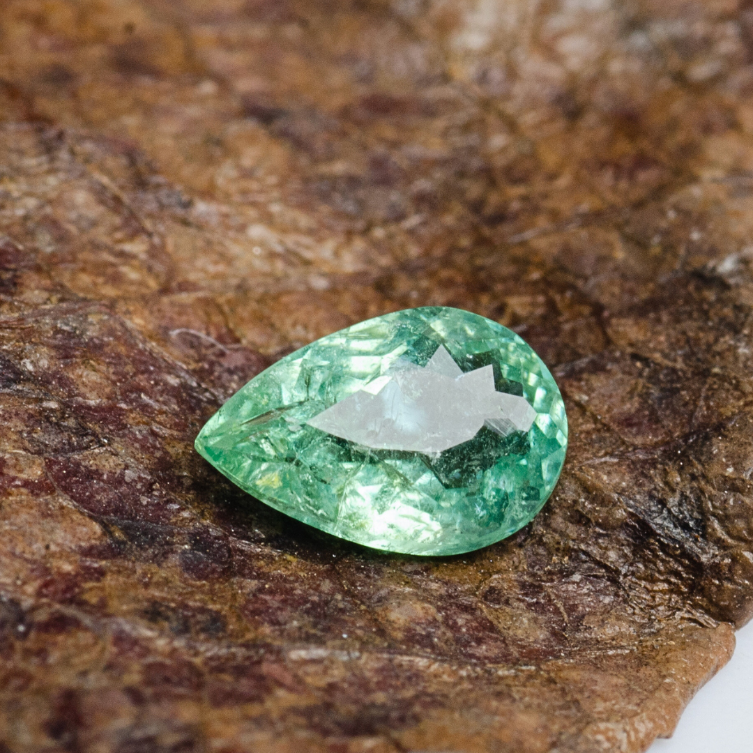 0.47 carats Paraiba tourmaline 6mm x 3.8mm pear shape | SARATTI