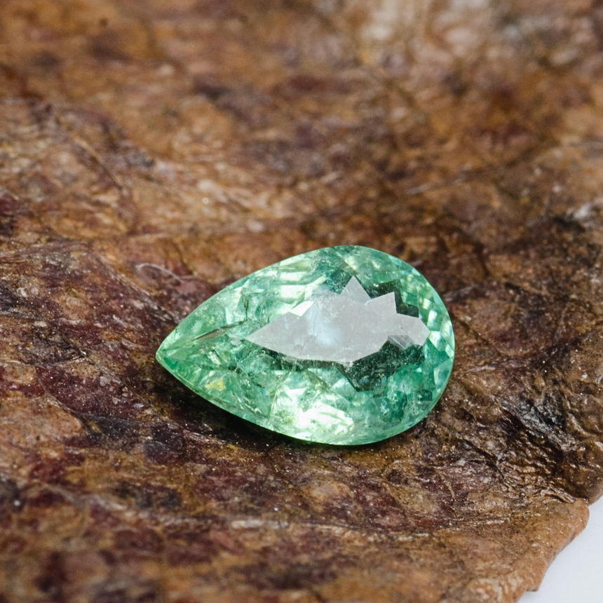 0.47 carats Paraiba tourmaline 6mm x 3.8mm pear shape | SARATTI