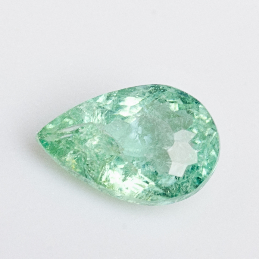 0.47ct natural Paraiba tourmaline 6mm x 3.8mm pear cut | SARATTI