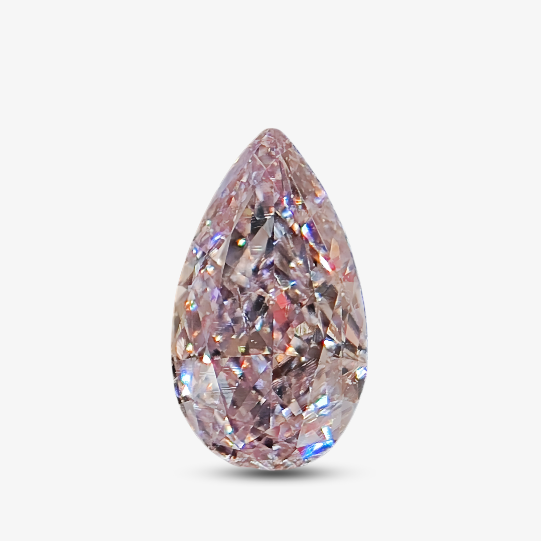 0.50-carat Pear Light Pink- Brown Natural Diamond | GIA Certified