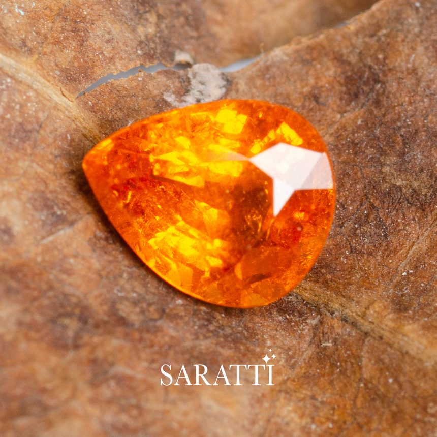 0.56 carats Natural Sperssatine Garnet Gemstone - SARATTI