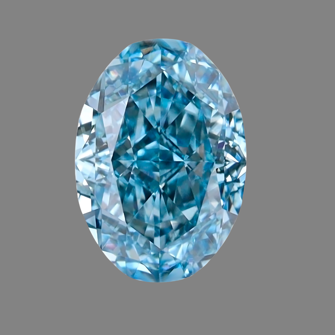 0.68 cts Fancy Vivid Blue Lab Diamond | Saratti