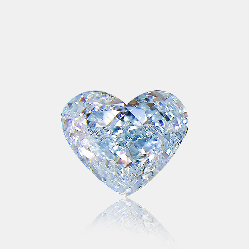 0.695 carat Natural Light Blue diamond heart faceted loose gemstone | SARATTI