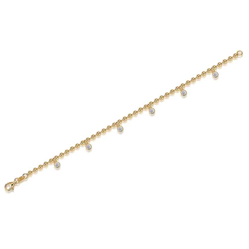 Noble Spark : Moissanite Gold Vermeil Bracelet