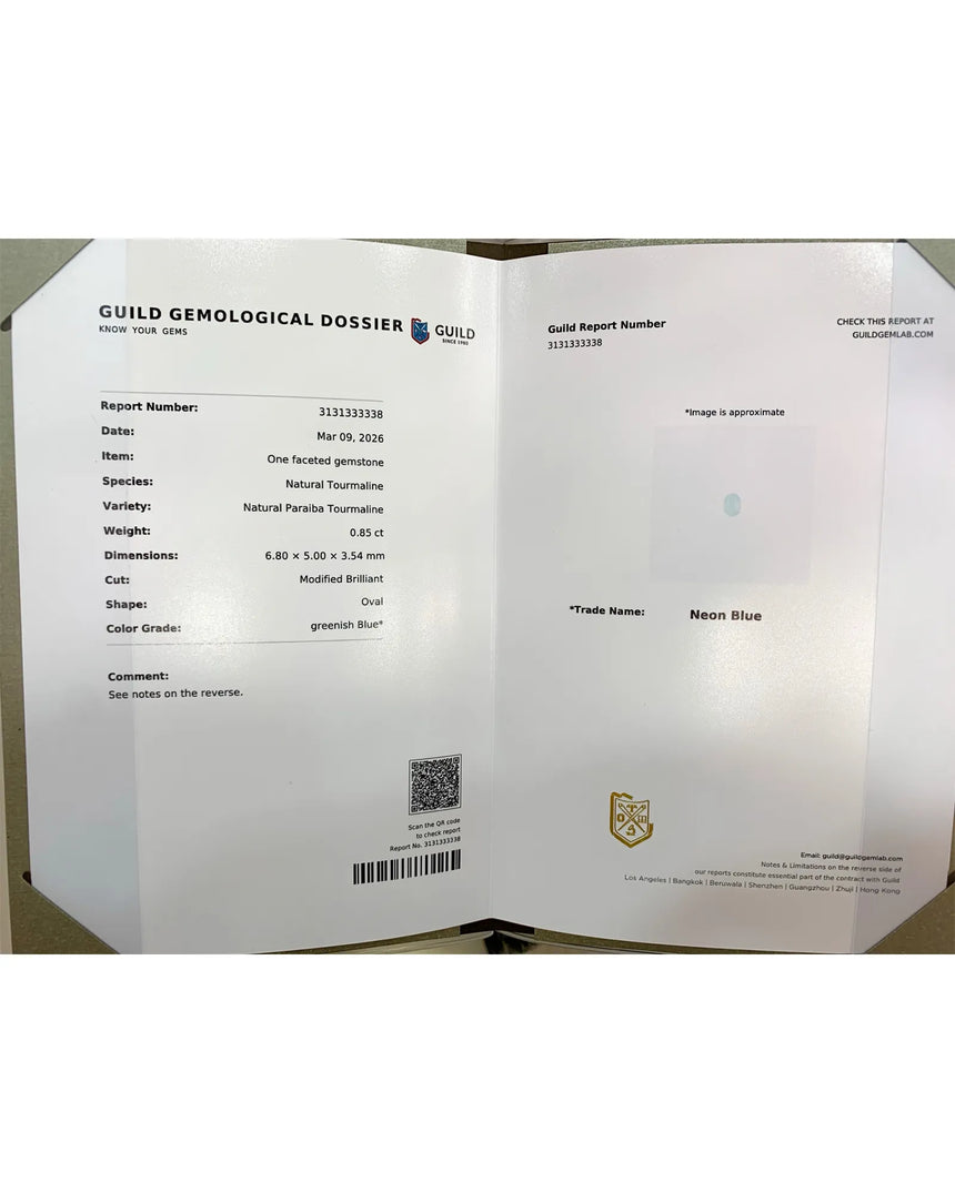 0.85ct Natural Paraiba Tourmaline Oval – SARATTI