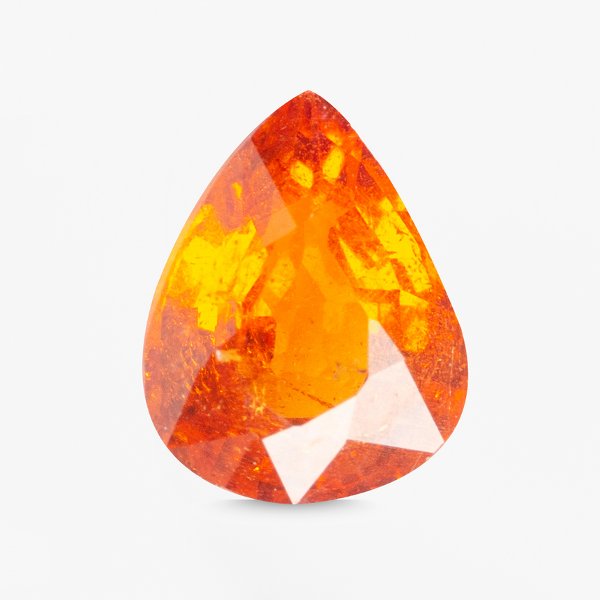 0.87 carats Pear Natural Spessartine Garnet Gemstone - SARATTI