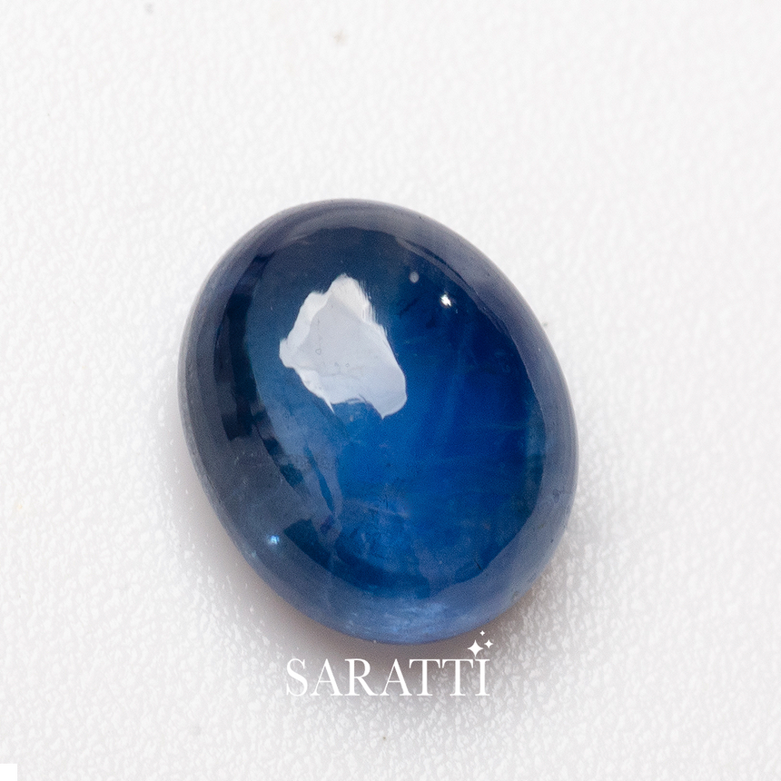 0.88ct sapphire cabochon oval stone ready for pendant design | SARATTI