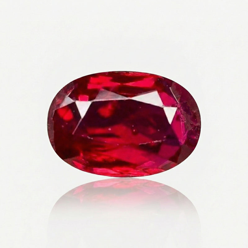 0.89ct Pigeon Blood Ruby oval cut Mozambique unheated | SARATTI