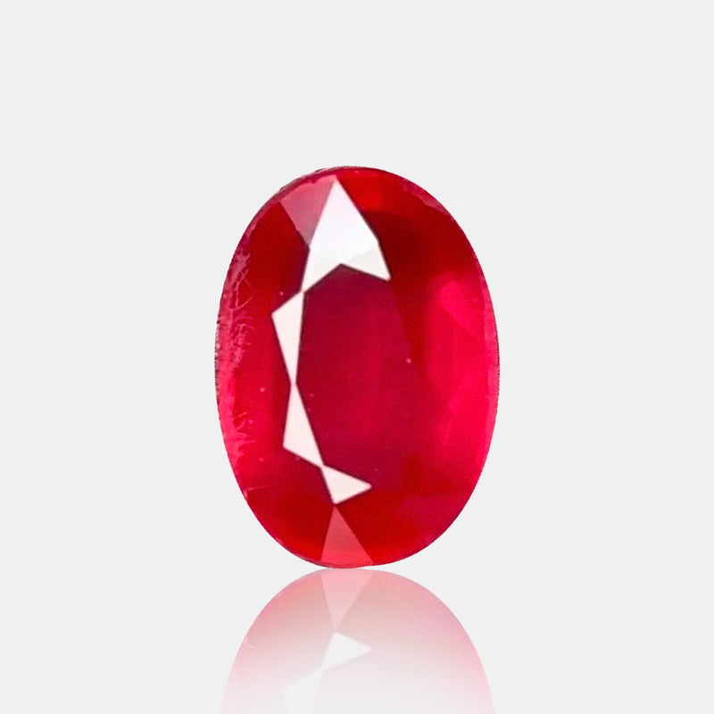 • 0.99ct Natural Ruby Oval Gemstone Vivid Red | SARATTI