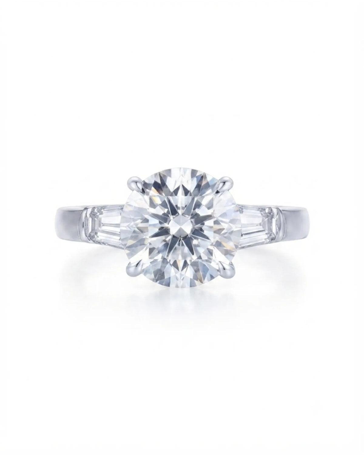 Terzo Tesoro – Natural Round Diamond Three-Stone Engagement Ring