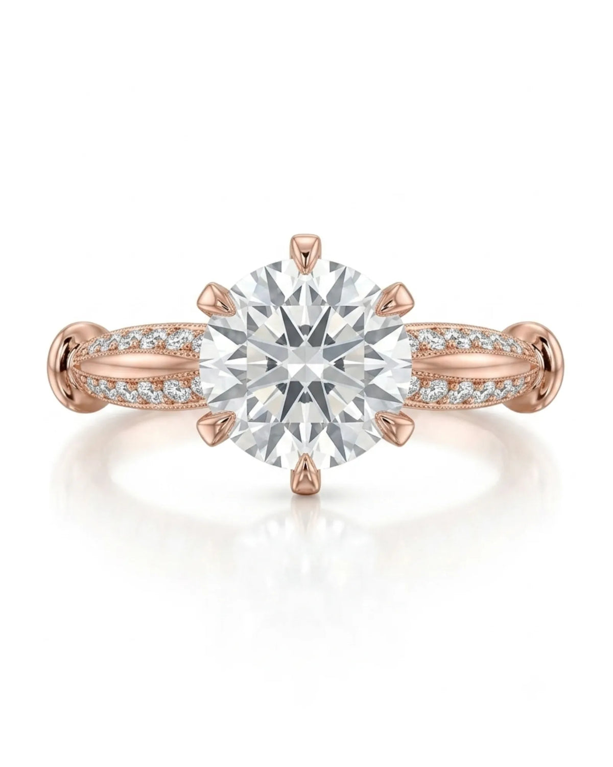 Kirina – Brilliant Bliss Natural Round Diamond Two-Tone Engagement Ring