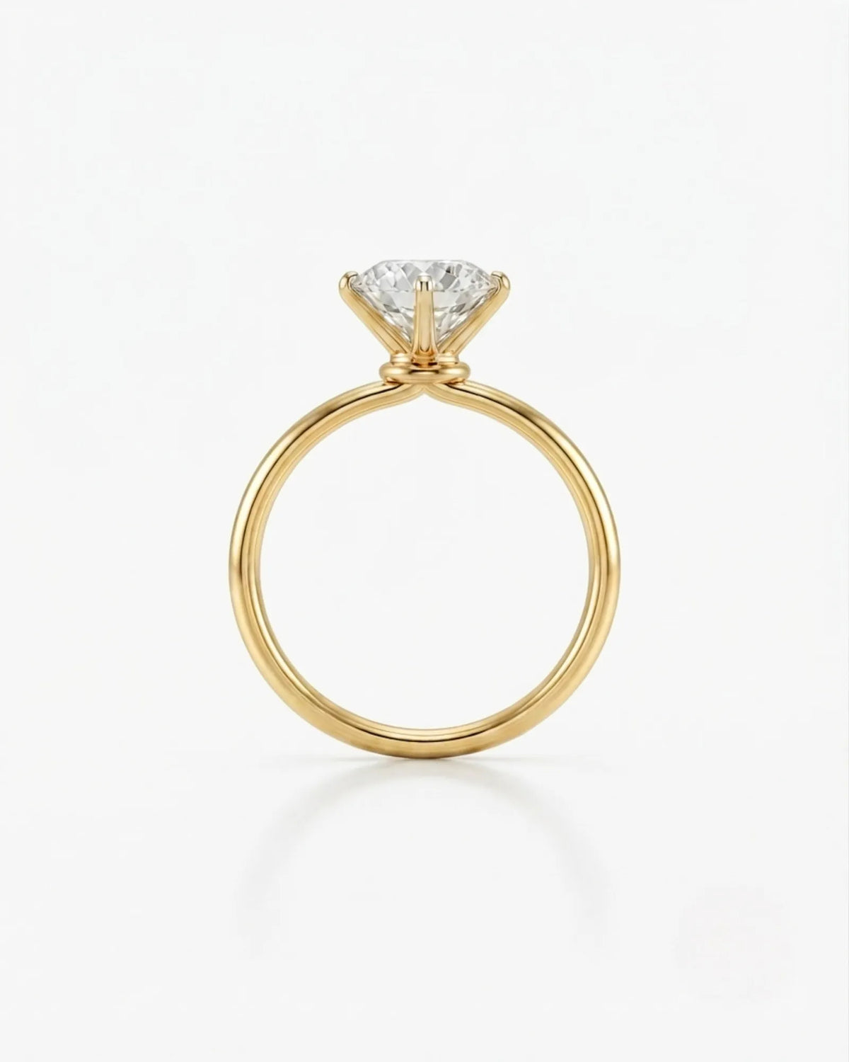 Beila – Starry Symphony Natural Round Diamond Six-Prong Solitaire Ring
