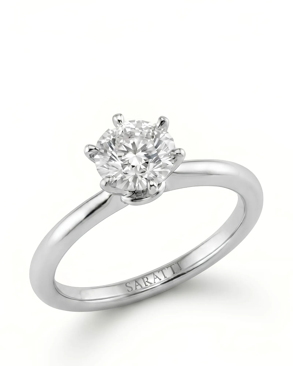 Beila – Starry Symphony Natural Round Diamond Six-Prong Solitaire Ring
