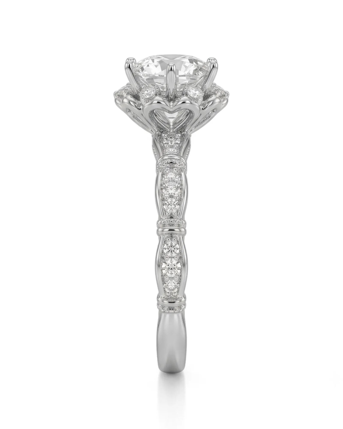 Suki – Timeless Spark Natural Round Diamond Vintage Halo Ring