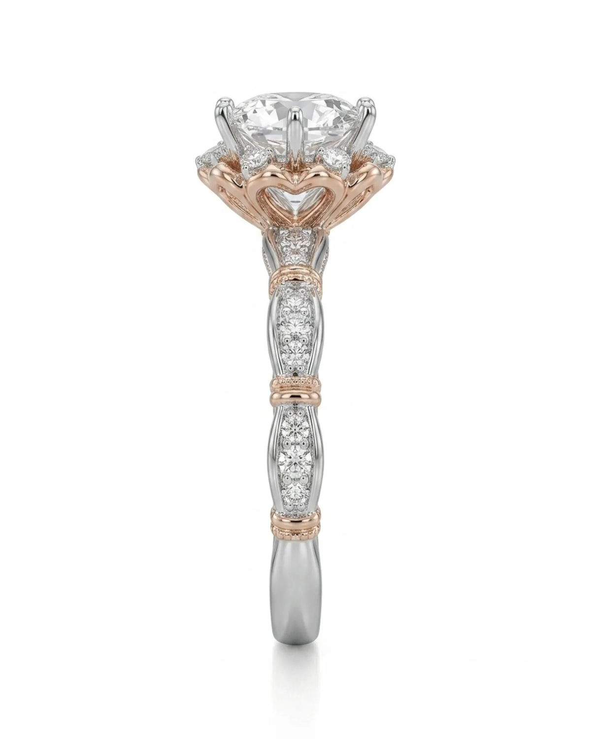 Suki – Timeless Spark Natural Round Diamond Vintage Halo Ring