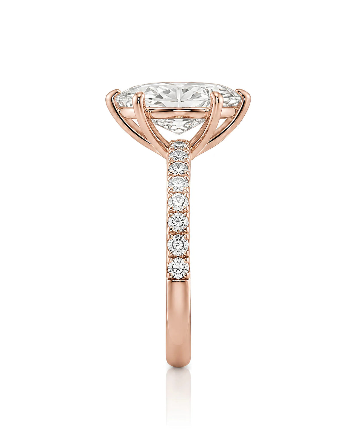 Cortège Blanc – Natural Marquise-Cut Diamond Pavé Engagement Ring