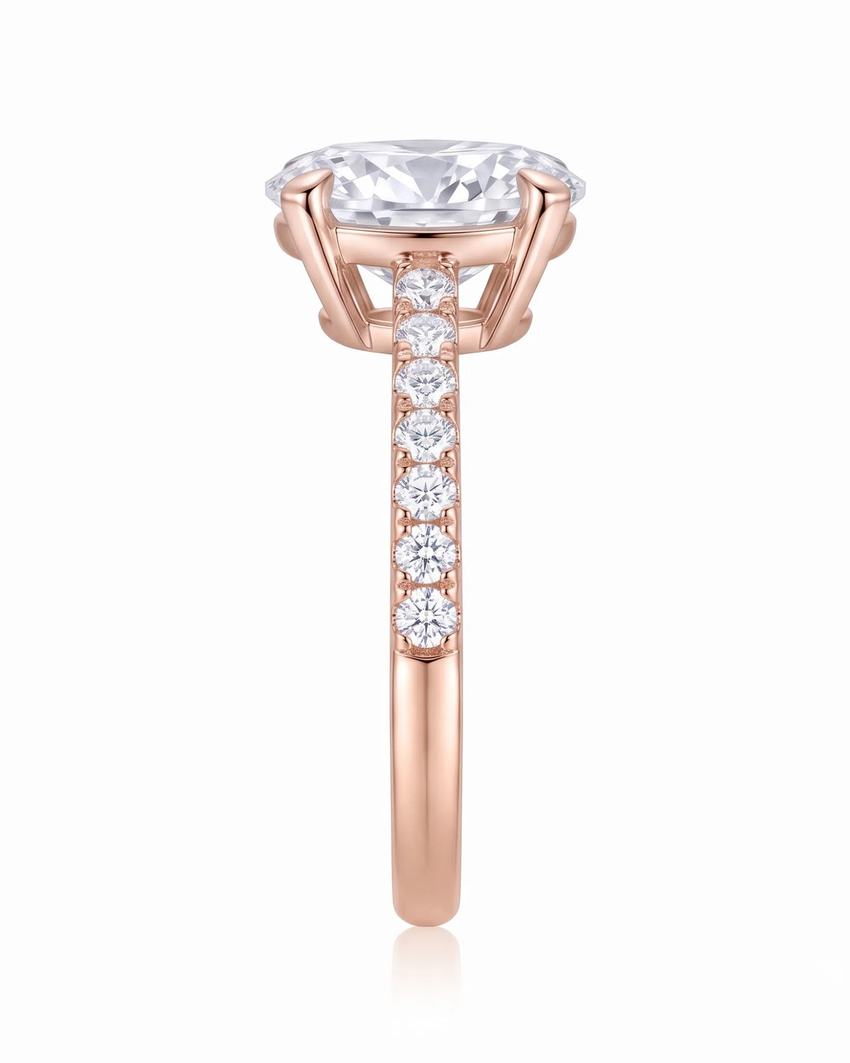 Gretta • Oval Moissanite Ring in Yellow Gold