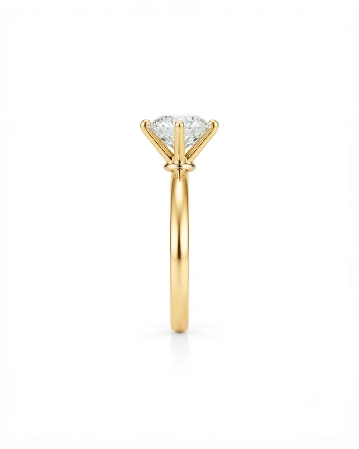 Beila – Starry Symphony Natural Round Diamond Six-Prong Solitaire Ring