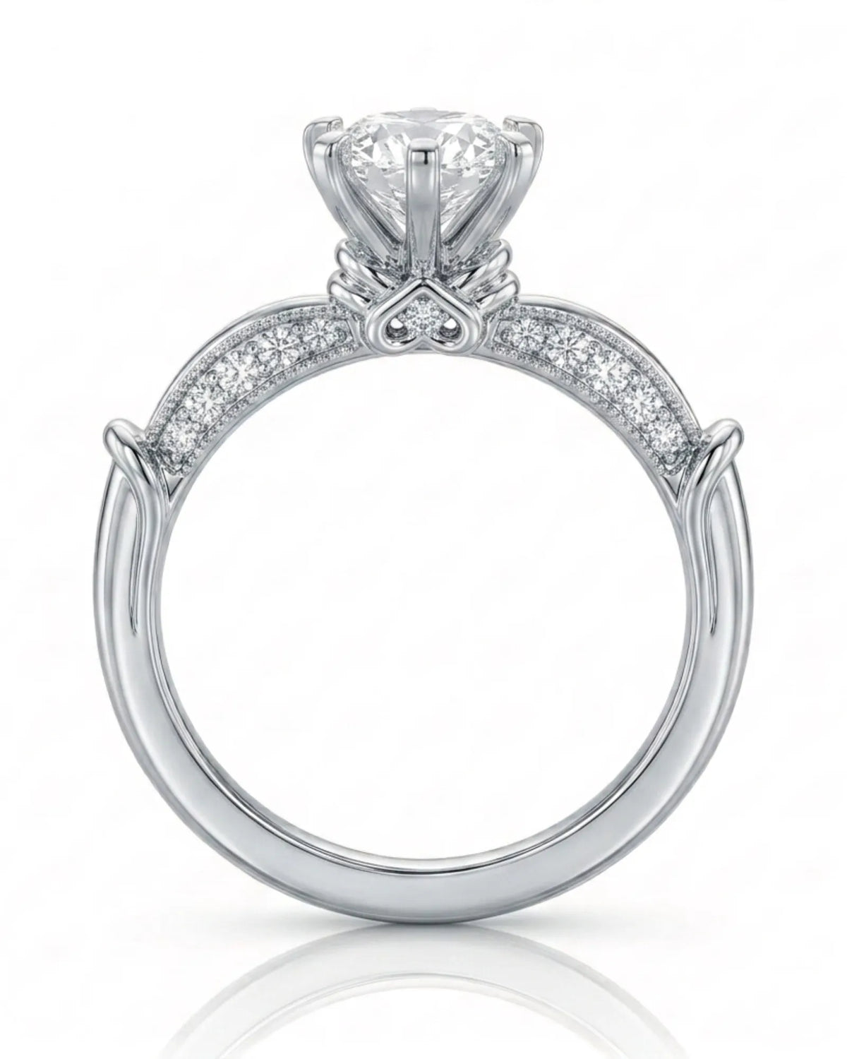 Kirina – Brilliant Bliss Natural Round Diamond Two-Tone Engagement Ring