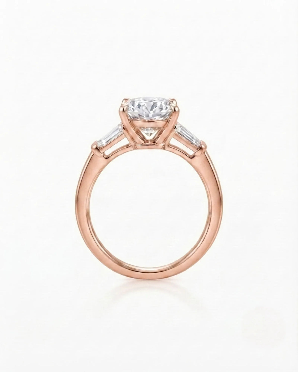 Terzo Tesoro – Natural Round Diamond Three-Stone Engagement Ring