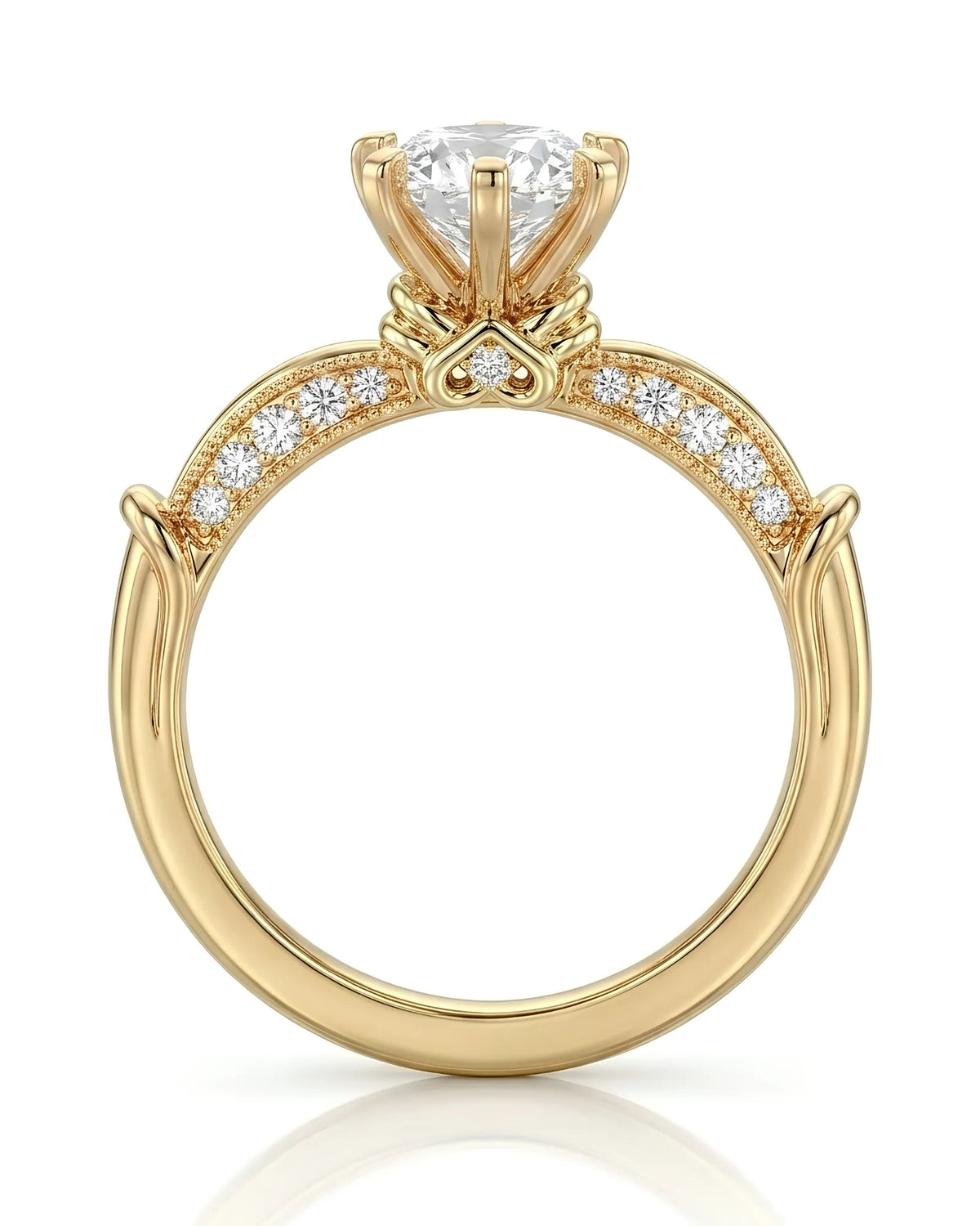 Kirina – Brilliant Bliss Natural Round Diamond Two-Tone Engagement Ring
