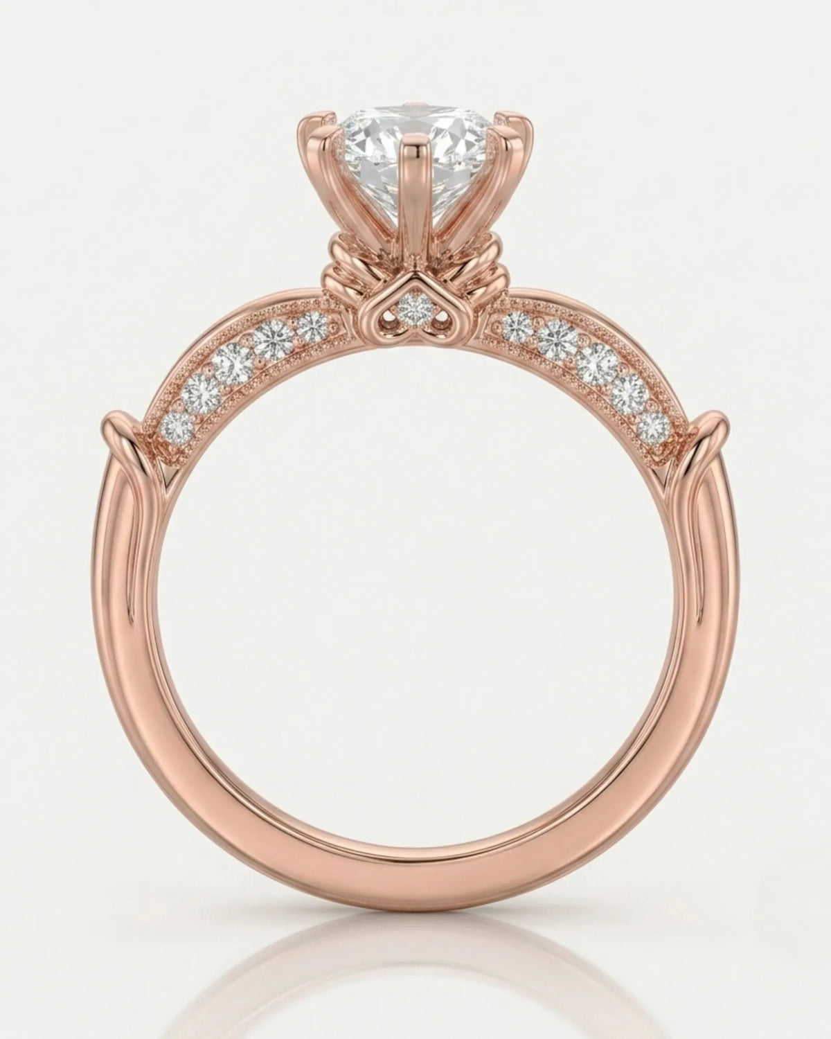 Kirina – Brilliant Bliss Natural Round Diamond Two-Tone Engagement Ring