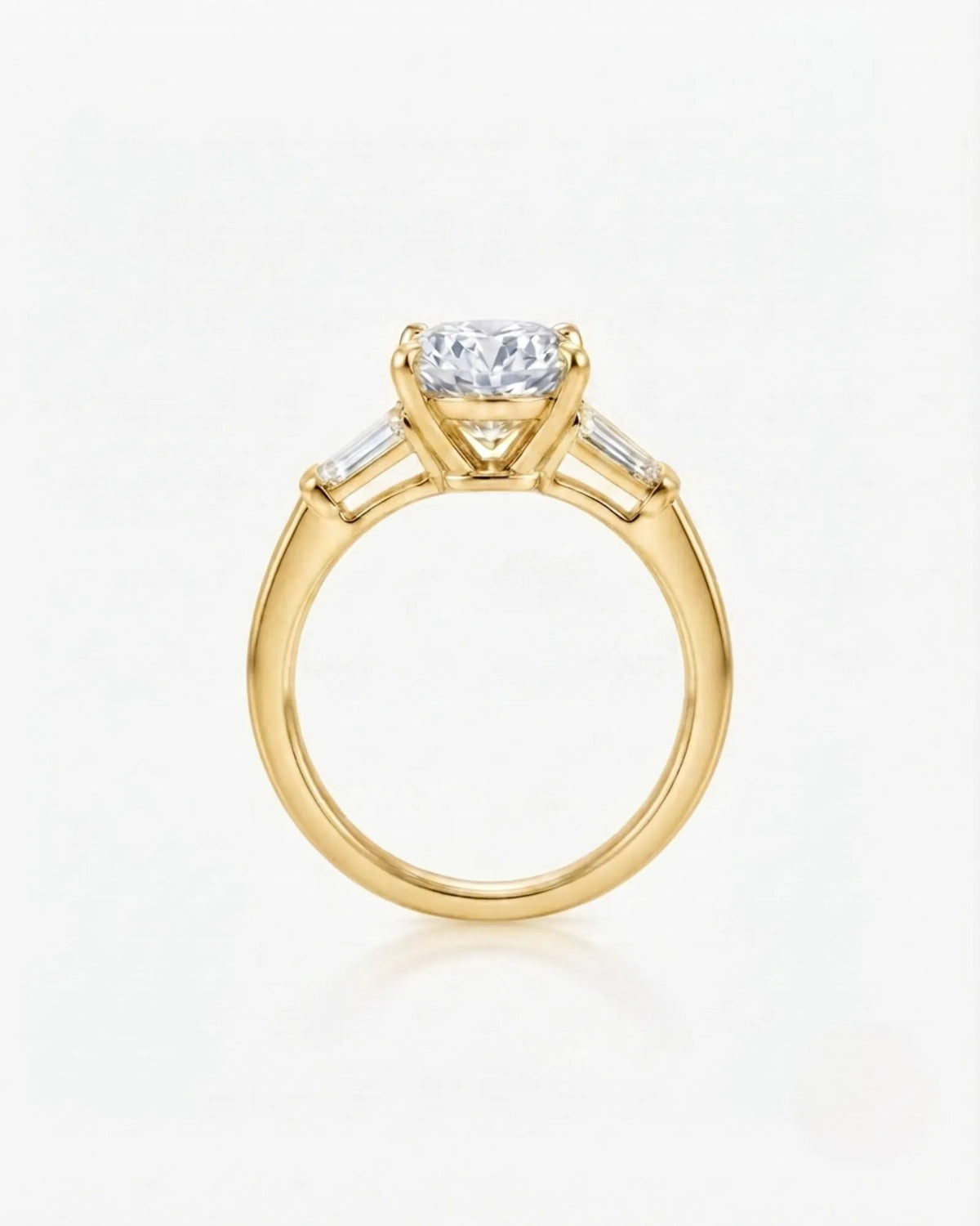 Terzo Tesoro – Natural Round Diamond Three-Stone Engagement Ring