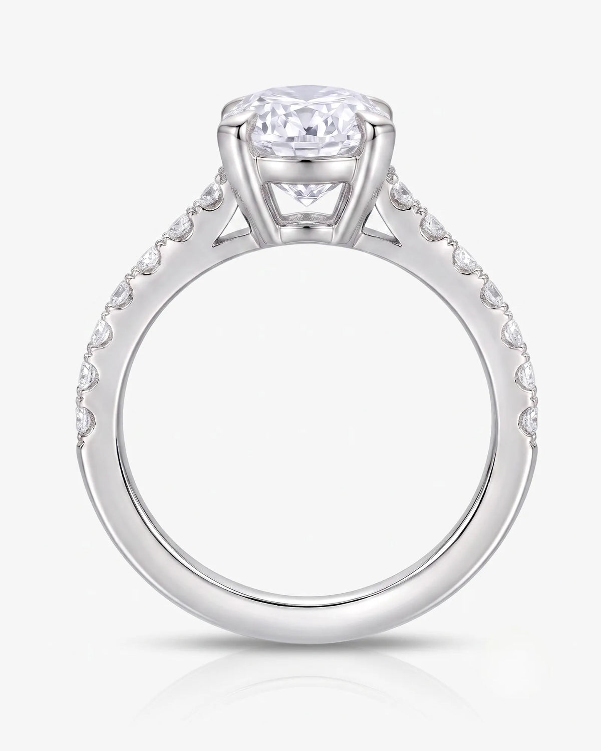 Gretta • Oval Moissanite Ring in Yellow Gold