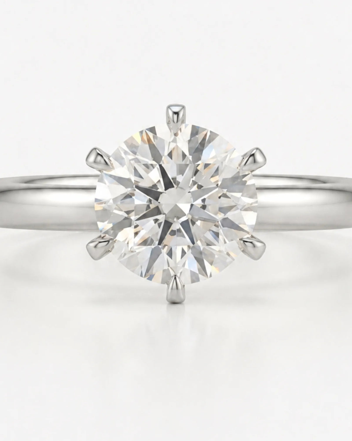 Beila – Starry Symphony Natural Round Diamond Six-Prong Solitaire Ring