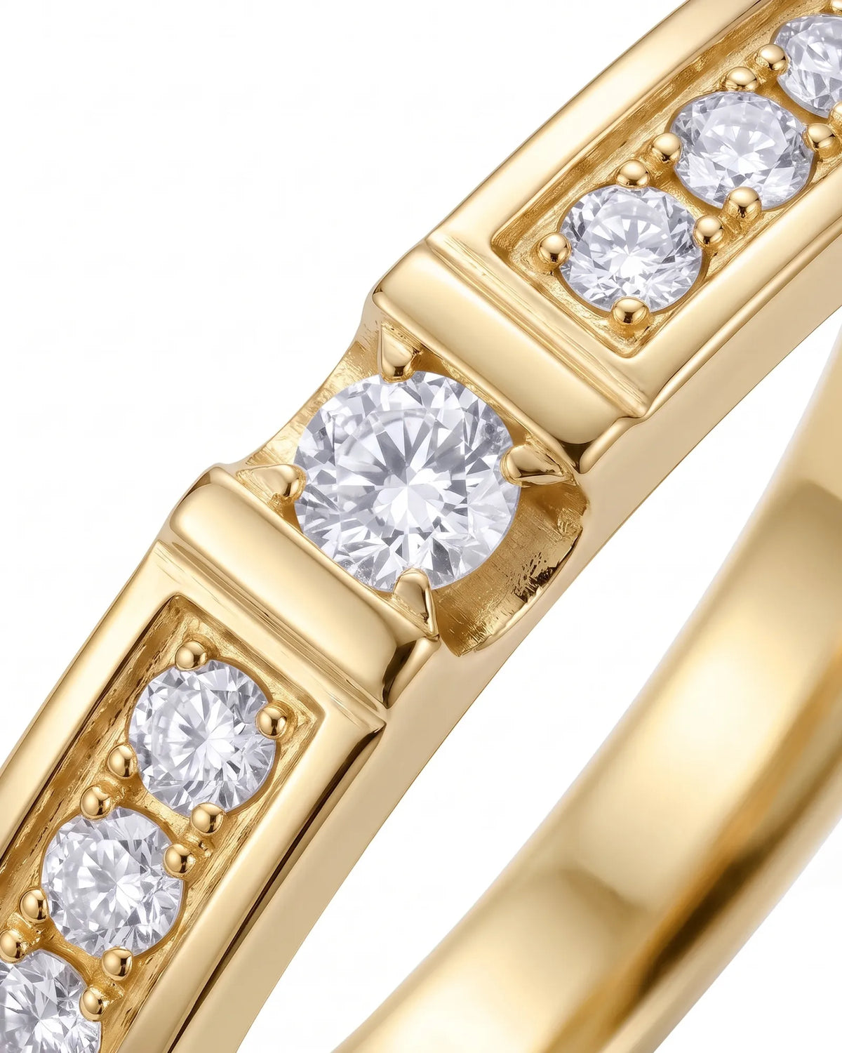 Gilded Glamour Wedding Ring Set | His & Hers