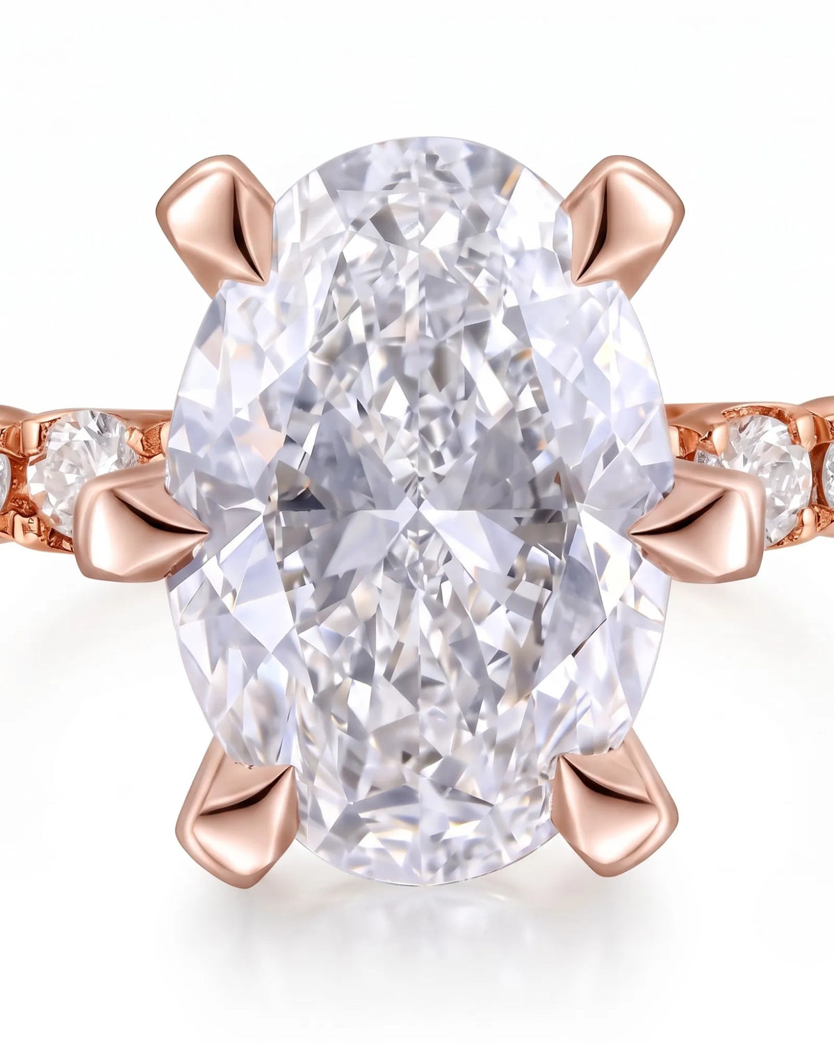 Gretta • Oval Moissanite Ring in Yellow Gold