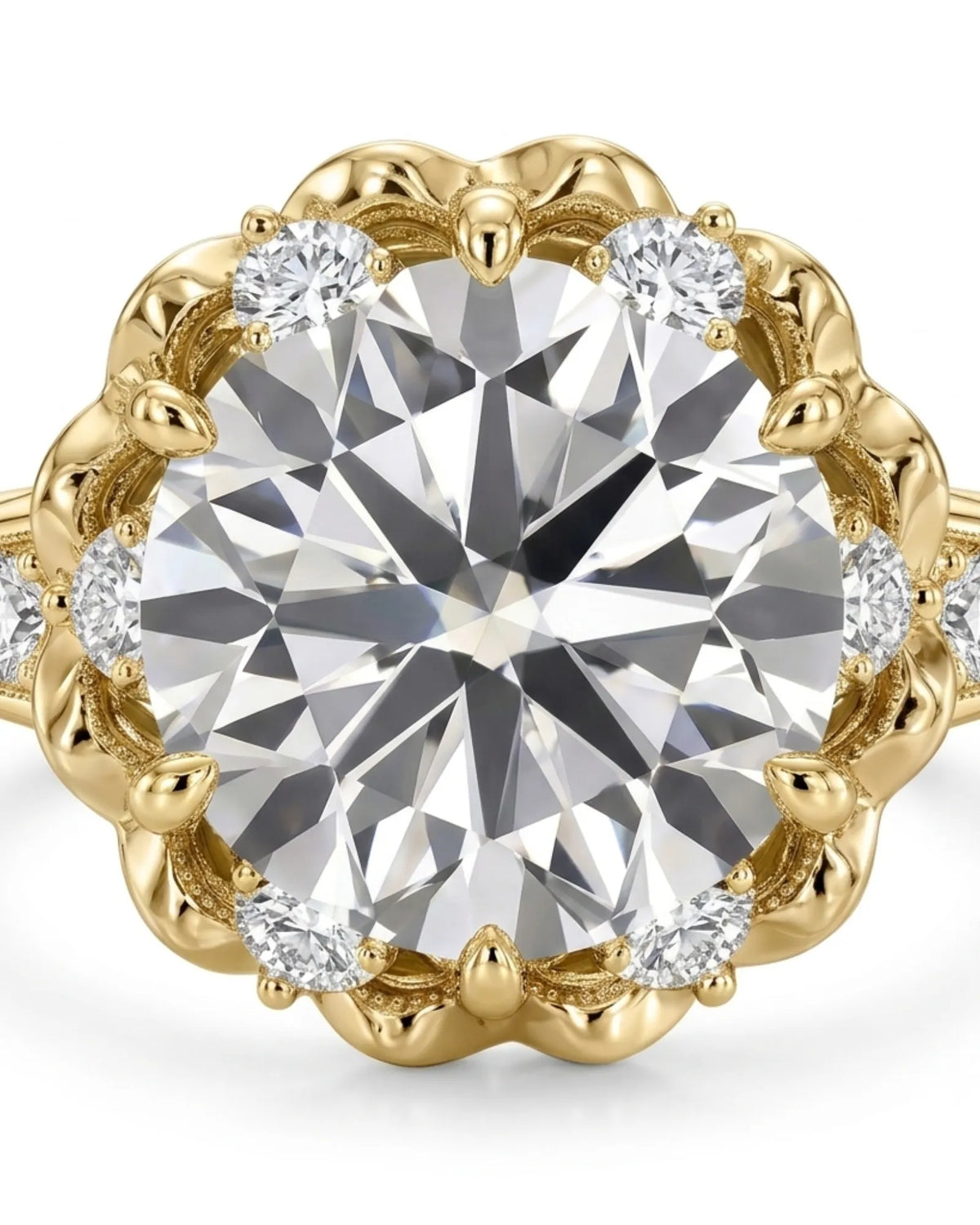 Suki – Timeless Spark Natural Round Diamond Vintage Halo Ring