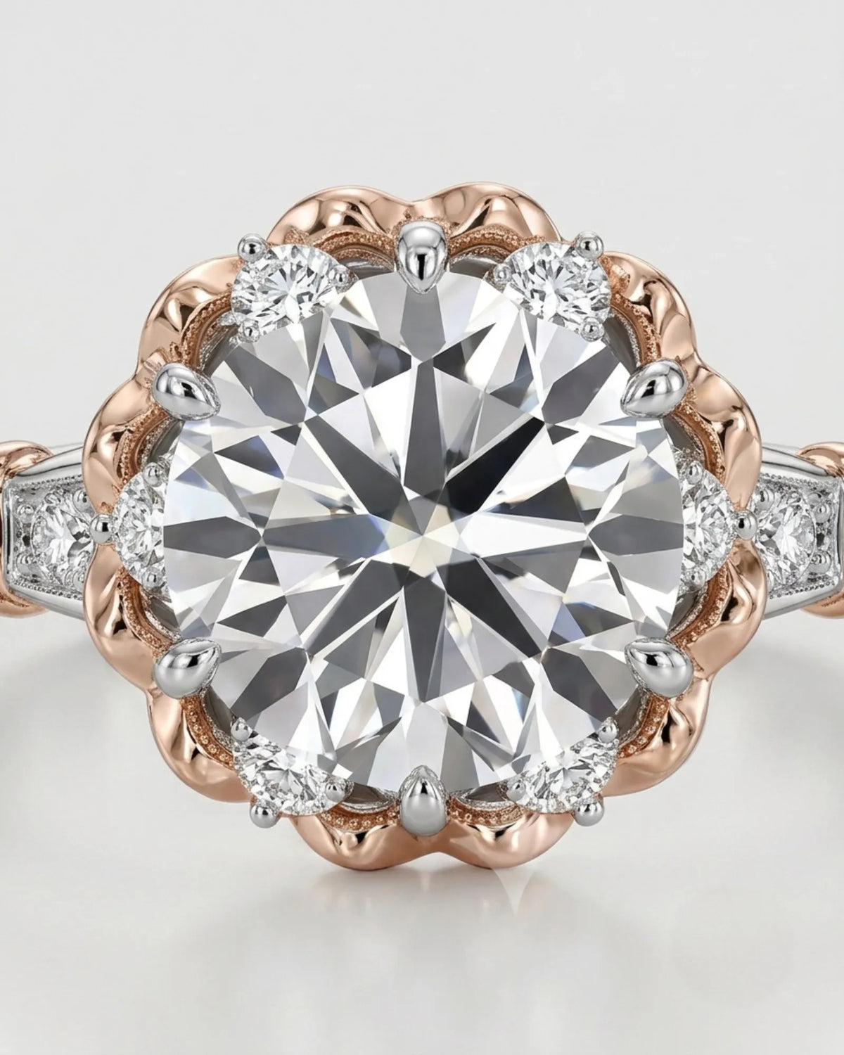 Suki – Timeless Spark Natural Round Diamond Vintage Halo Ring