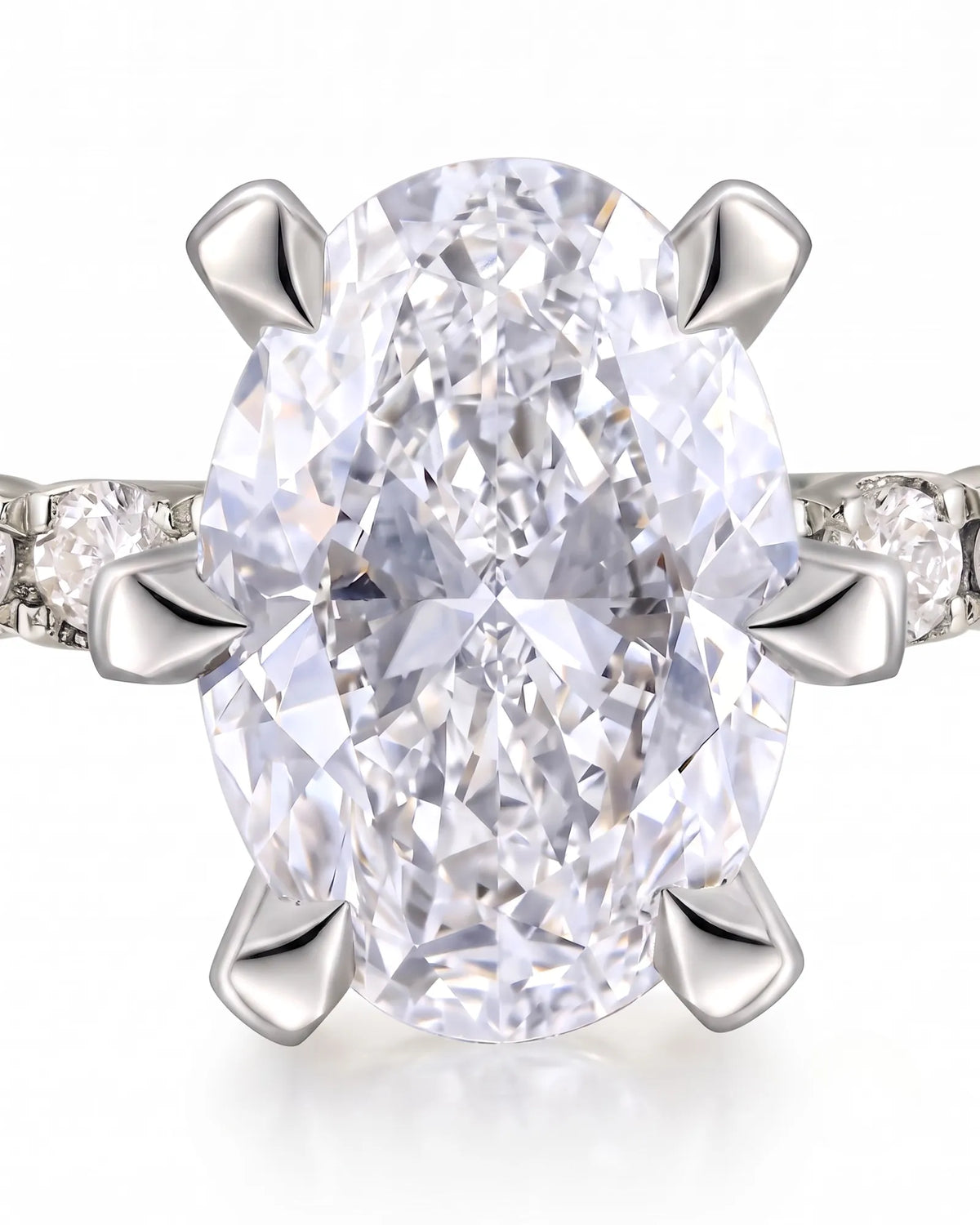 Gretta • Oval Moissanite Ring in Yellow Gold