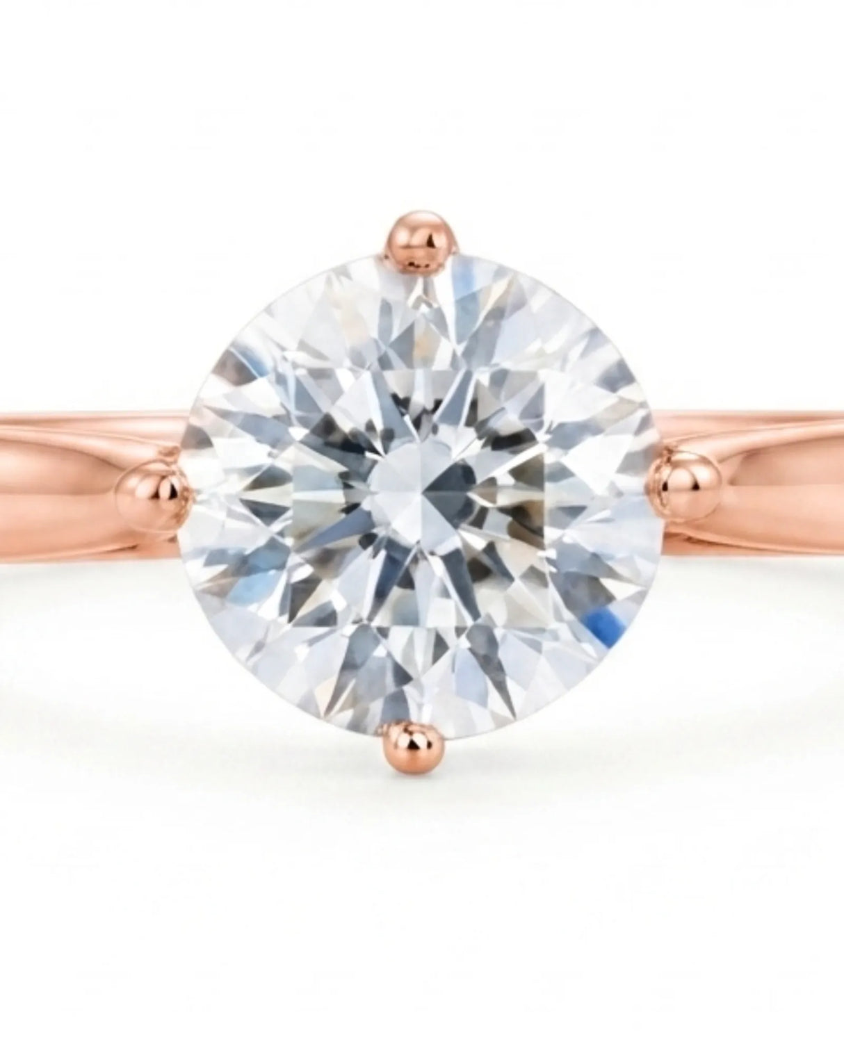 Claudine – Natural Round Diamond Solitaire Engagement Ring
