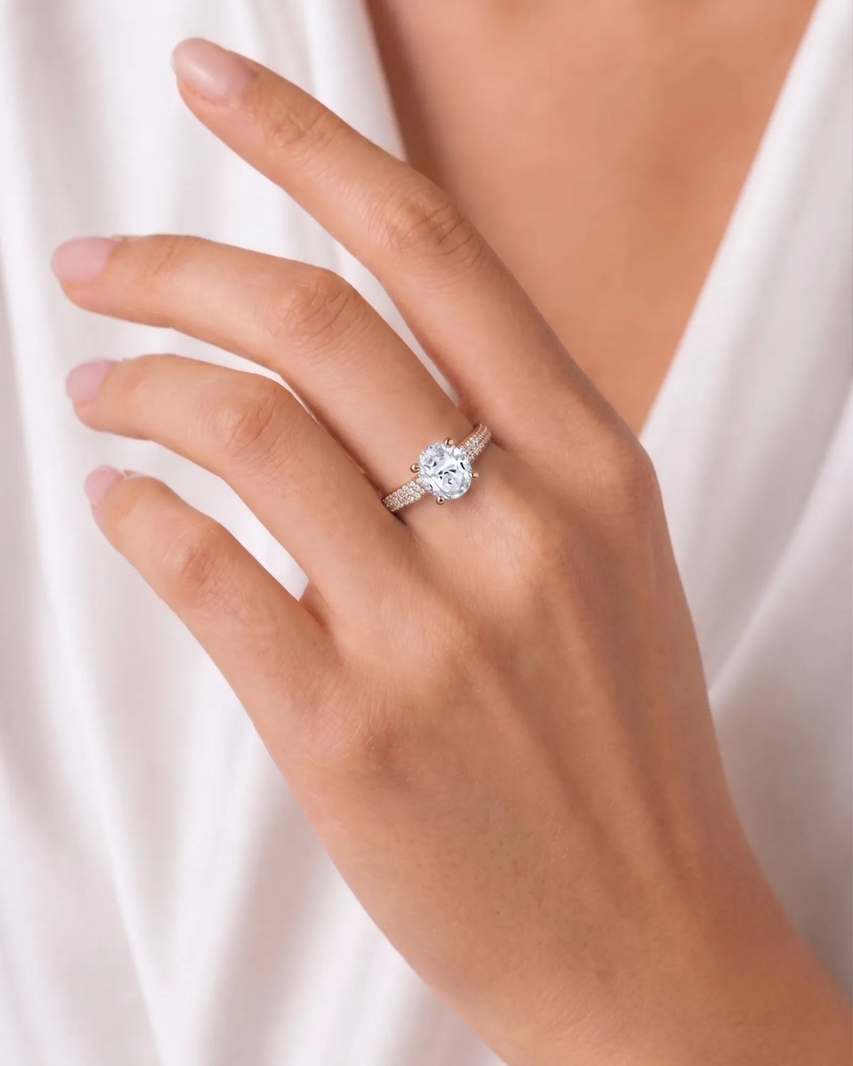 Ember • Moissanite Halo Engagement Ring