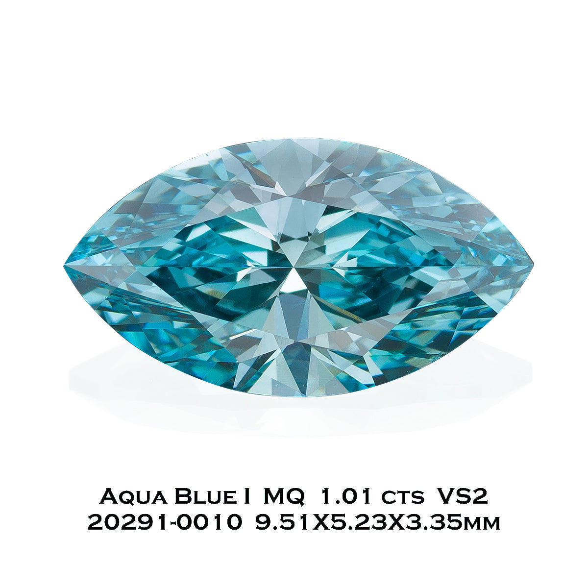 1.01-carat Marquise Cut Treated Blue Natural Diamond Gemstone