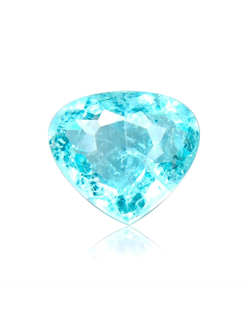1.02 carat pear cut Paraiba tourmaline close-up - SARATTI