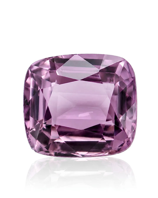 1.1ct Natural Purplish Spinel cushion front view | SARATTI