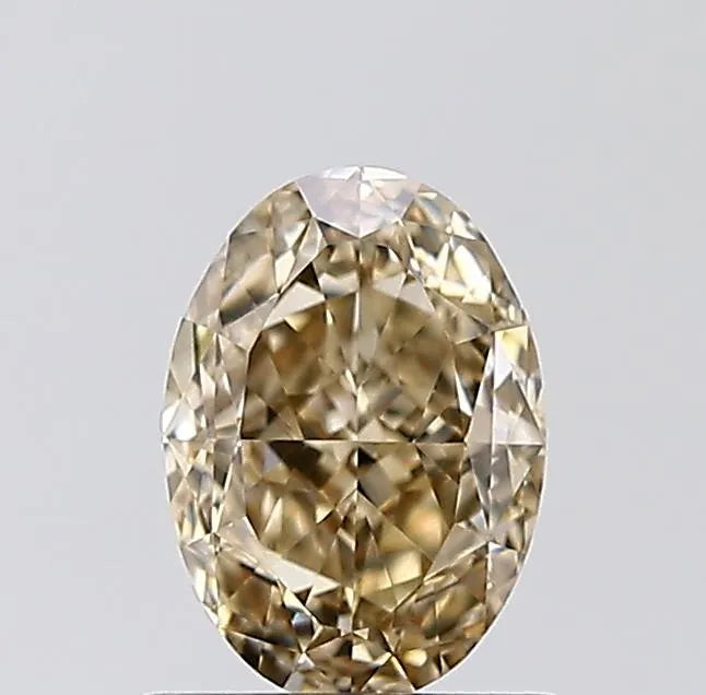 1.20ct Oval Natural Diamond (Colour Fancy Light Yellowish Brown, Clarity VVS1, GIA Certified)