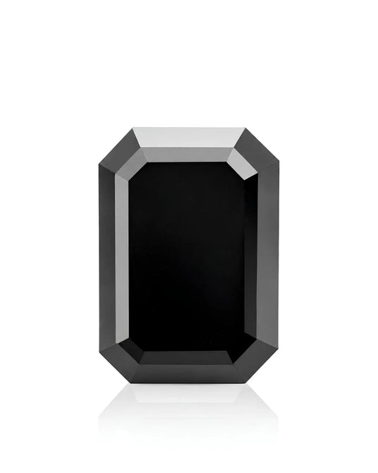 1.24ct Natural Black Diamond octagonal front view | SARATTI