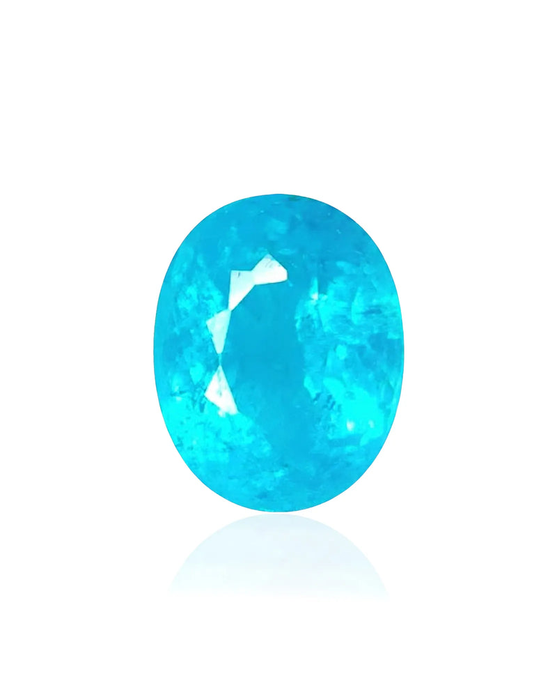 1.29ct Brazil natural Paraiba tourmaline oval cut neon blue | SARATTI