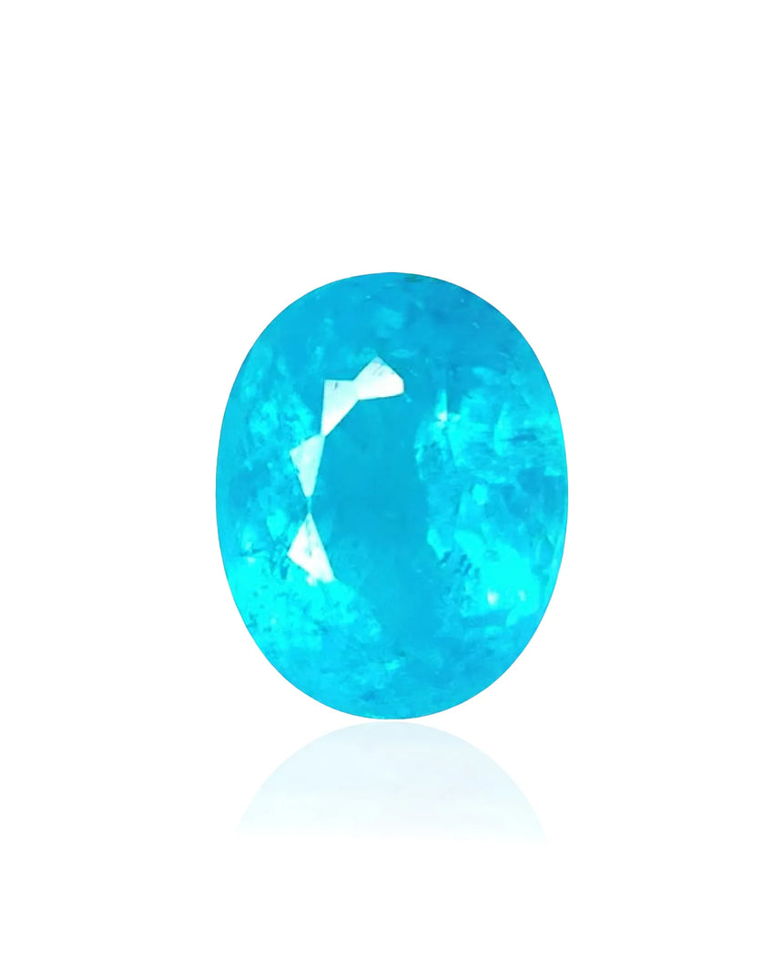 1.29ct Brazil natural Paraiba tourmaline oval cut neon blue | SARATTI