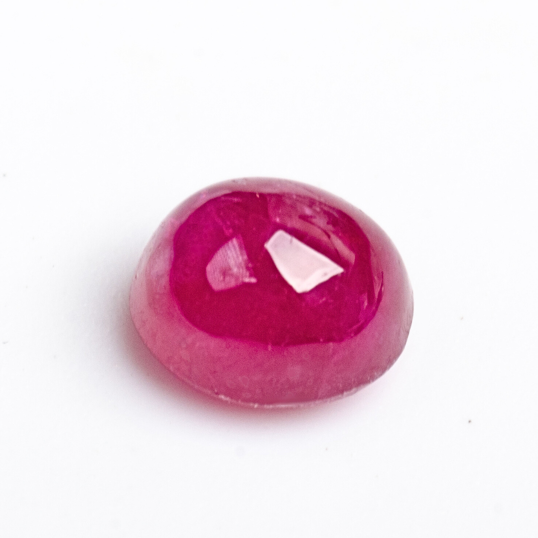 1.49 carat unheated ruby oval cabochon for custom rings | SARATTI