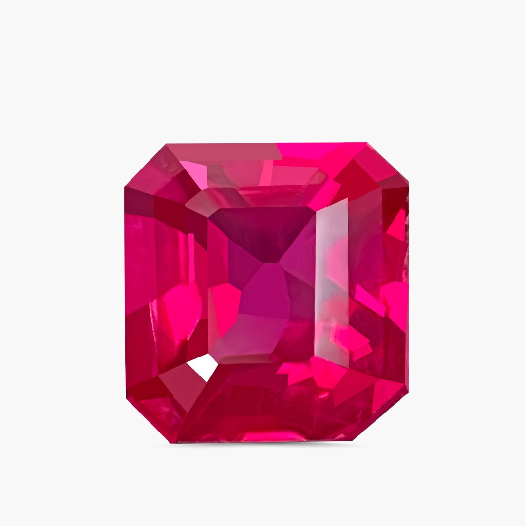 1.55 carats Octagonal Ruby Loose Gemstone Unheated | GUILD Certified