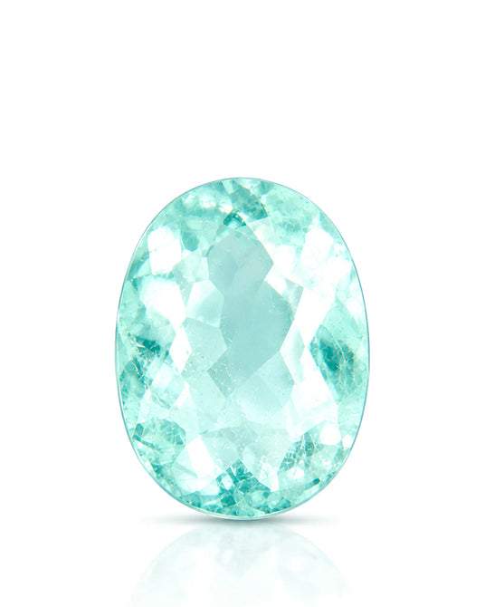 1.59ct Natural Neon Blue Tourmaline oval main view | SARATTI