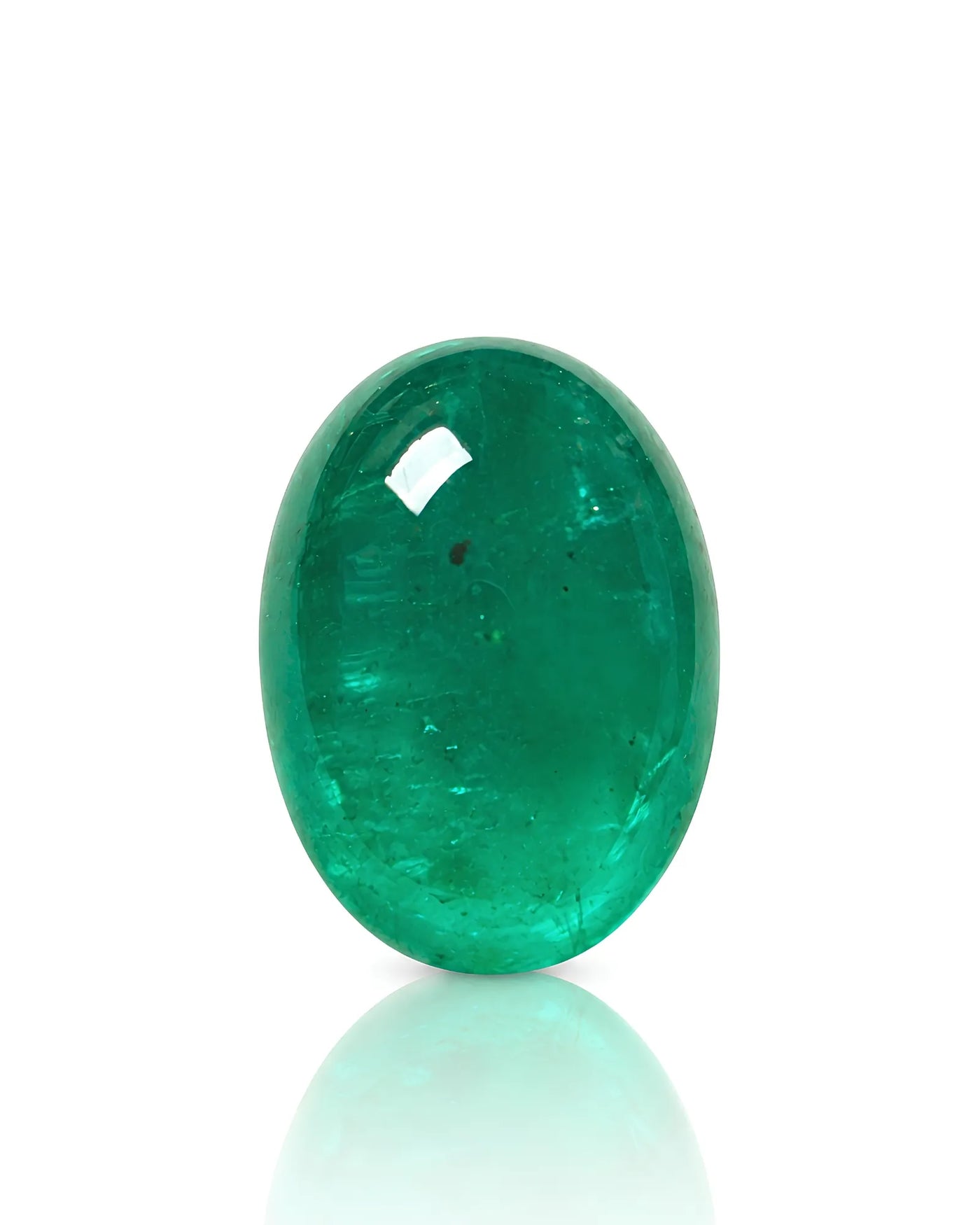 1.64 carats Green Natural Emerald | Oval Cabochon