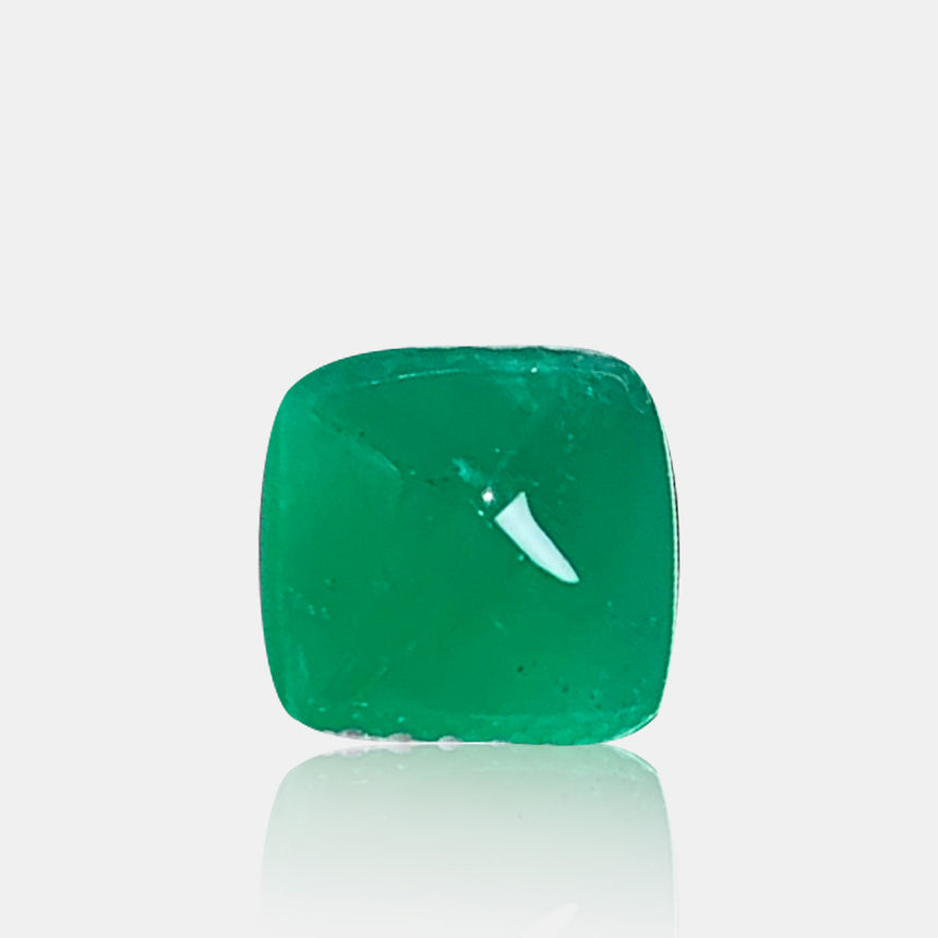 1.72 carat Natural Vivid Green emerald sugarloaf cabochon loose gemstone | SARATTI