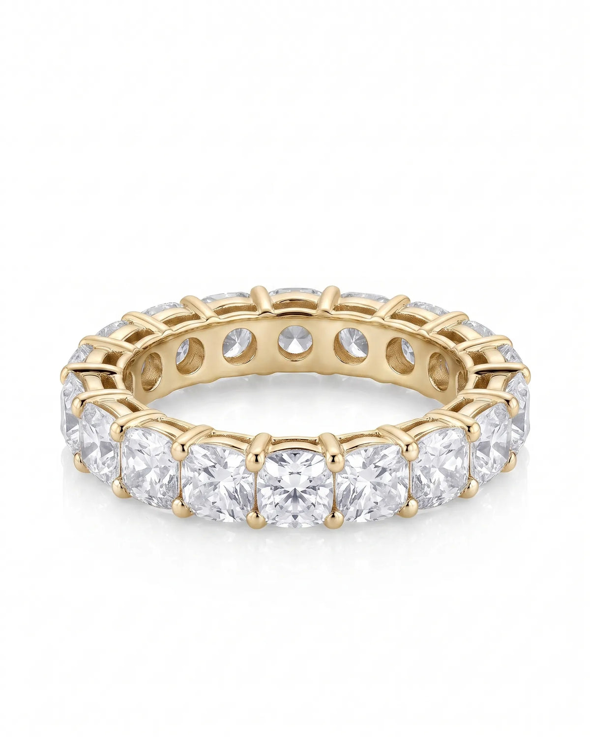 Cushion-Cut Natural Diamond Eternity Band